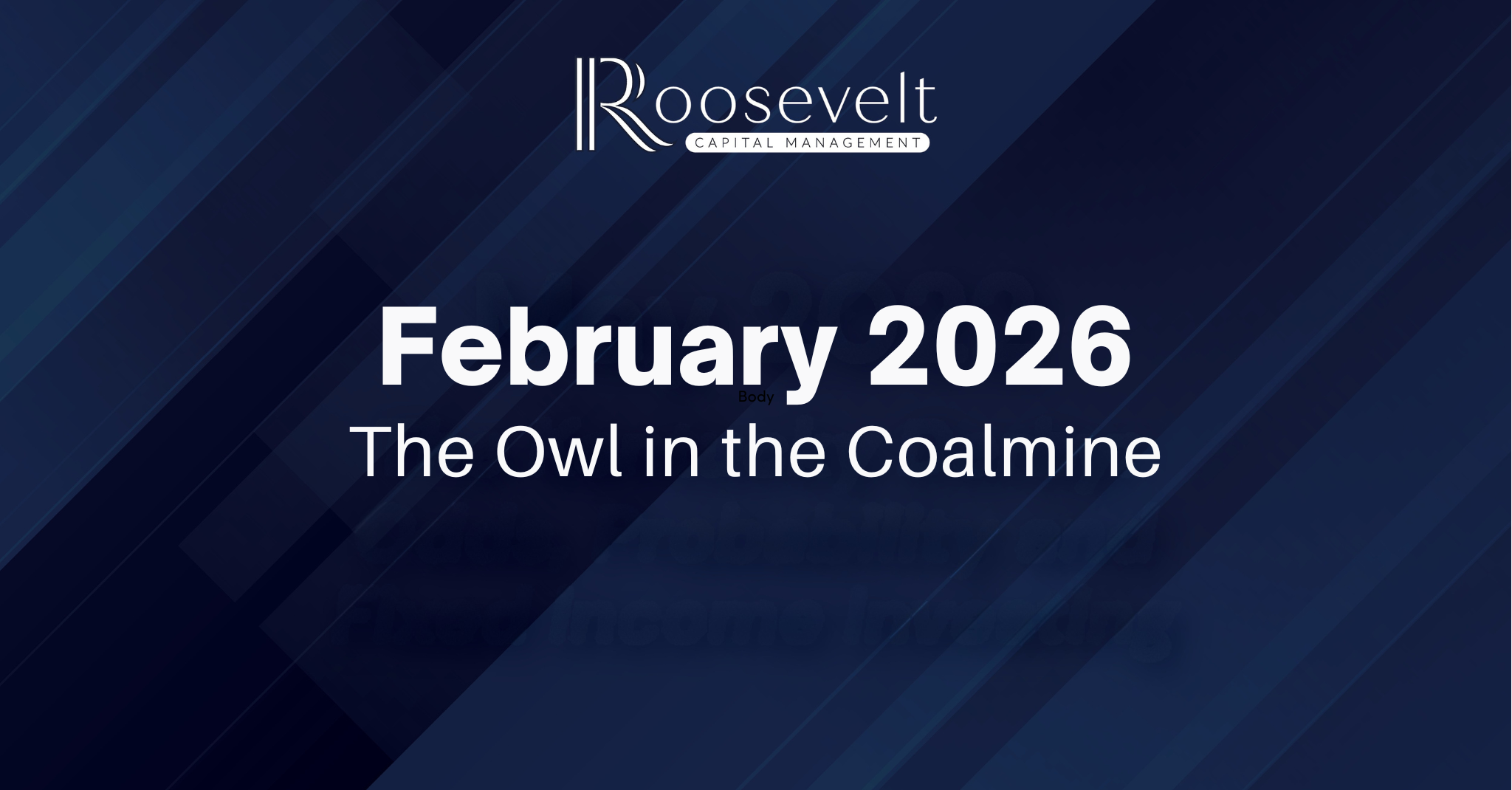 February 2026 - The Owl in the Coalmine
